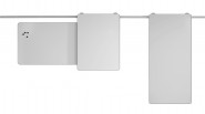 Lištový systém přesuvných tabulí  přes sebe „na stěnu“